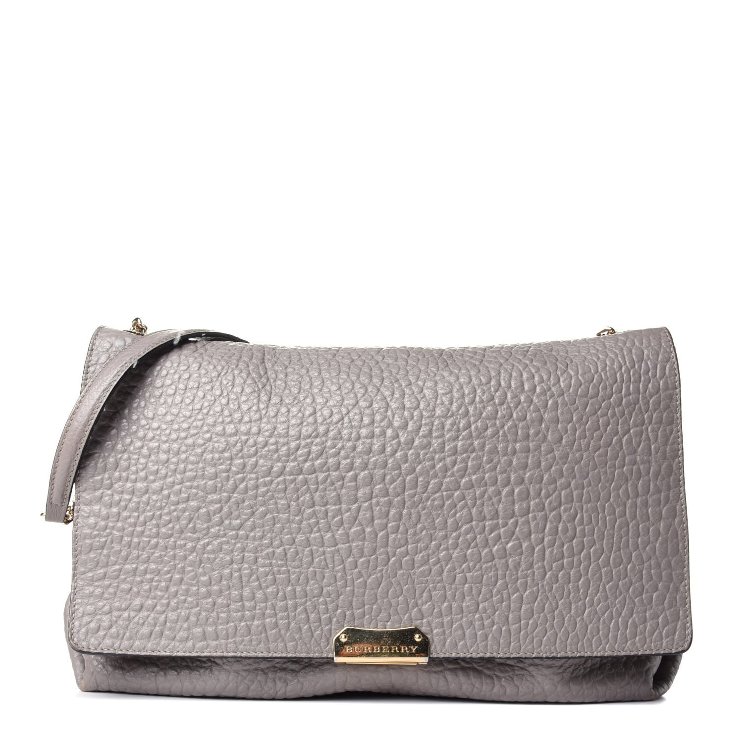 Burberry Signature Grain Medium Mildenhall Crossbody Bag Pale Grey 1 of 4