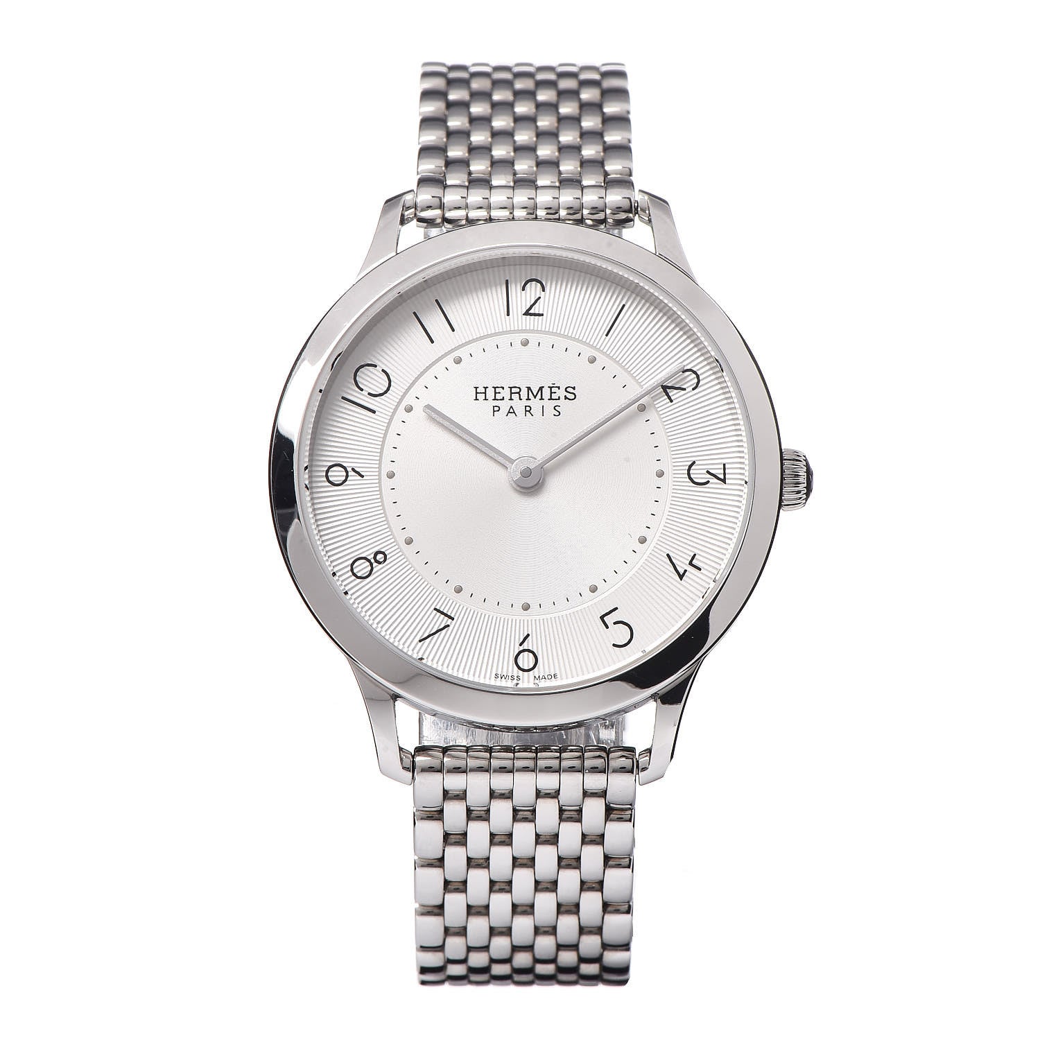 Hermes Stainless Steel 32mm Slim d'Hermes Quartz Watch Silver 1 of 7