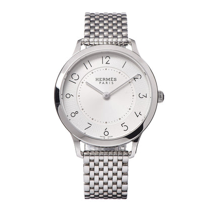 Hermes Stainless Steel 32mm Slim d'Hermes Quartz Watch Silver 1 of 7
