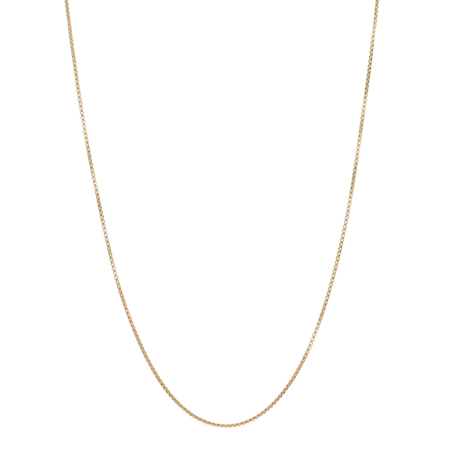 David Yurman 18K Yellow Gold 1.7mm Box Chain Necklace 20" 1 of 4