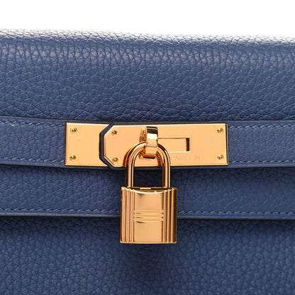 Hermes Taurillon Clemence Kelly Retourne 28 Bleu Brighton 23 of 23