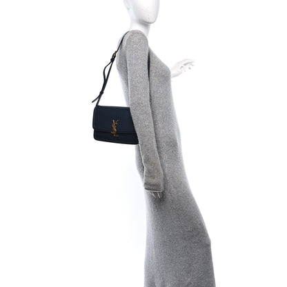 Saint Laurent Box Calfskin Monogram Medium Solferino Satchel Deep Marine 2 of 14