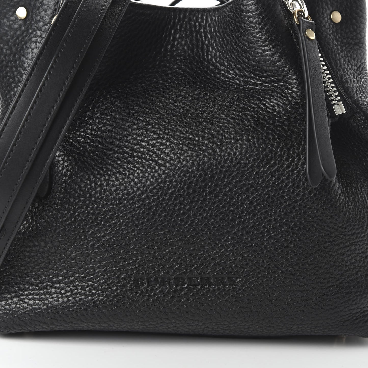 Grainy Calfskin House Check Small Maidstone Black