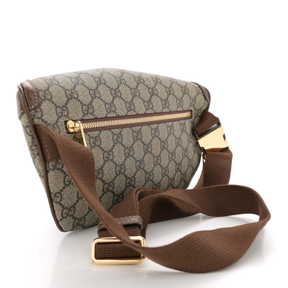 Gucci GG Supreme Monogram Textured Calfskin Retro Interlocking G Belt Bag Beige Ebony Brown Sugar 3 of 12