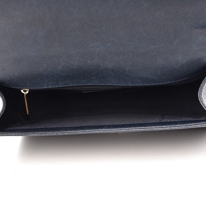 Chanel Caviar Quilted New Medium Boy Flap Dark Navy Blue 5 of 8