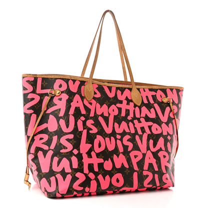 Louis Vuitton Monogram Graffiti Neverfull GM Fuchsia 3 of 15