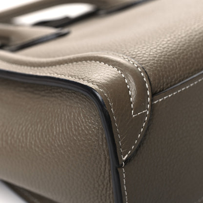 Celine Drummed Calfskin Nano Luggage Souris 12 of 13