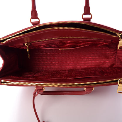 Prada Saffiano Large Galleria Double Zip Tote Fuoco 7 of 10
