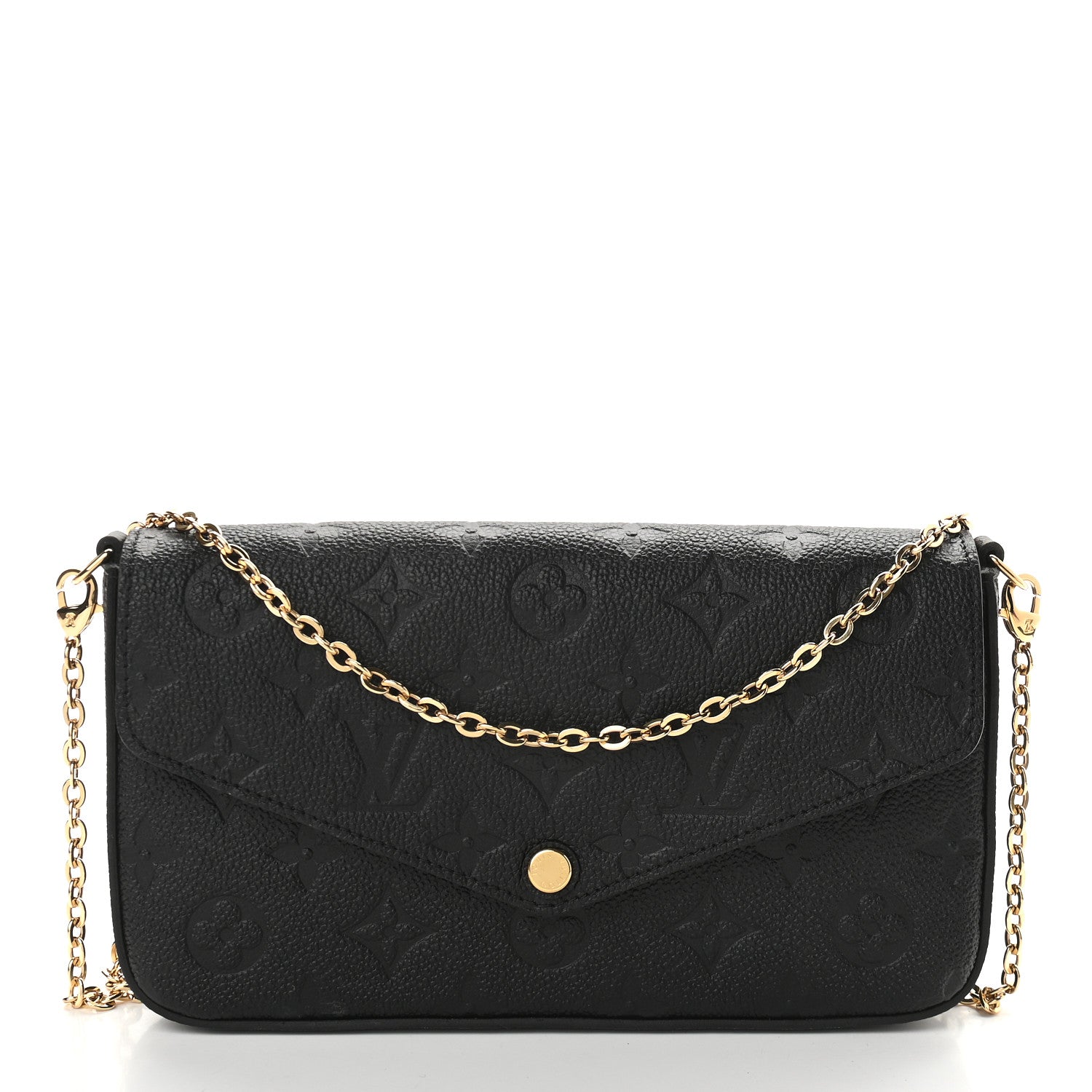 Louis Vuitton Empreinte Pochette Felicie Chain Wallet Black 3 of 9