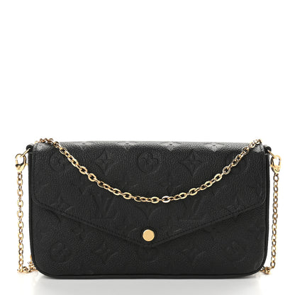 Louis Vuitton Empreinte Pochette Felicie Chain Wallet Black 3 of 9