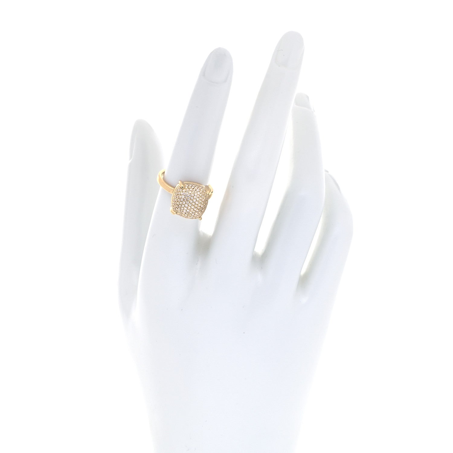 Tiffany 18K Yellow Gold Diamond 12mm Paloma Picasso Sugar Stacks Ring 53 6.5 2 of 6