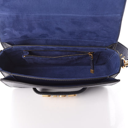 Christian Dior Grained Calfskin Dio(r)evolution Flap Bag Navy Blue 5 of 10