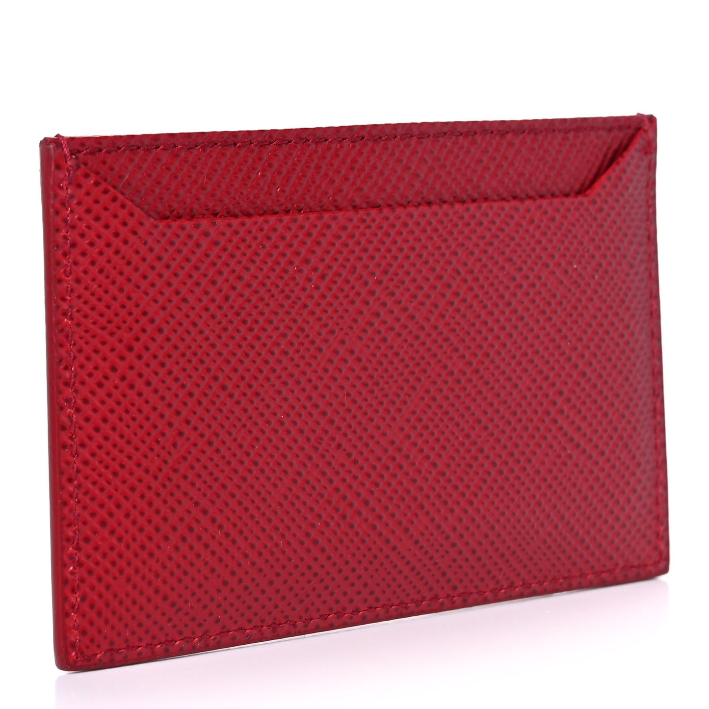 Saffiano Metal Card Case Fuoco