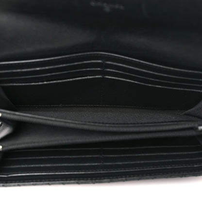 Chanel Lambskin Chevron Quilted Large Gusset Flap Wallet So Black 5 of 9