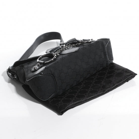 Monogram Horsebit Flap Bag Black