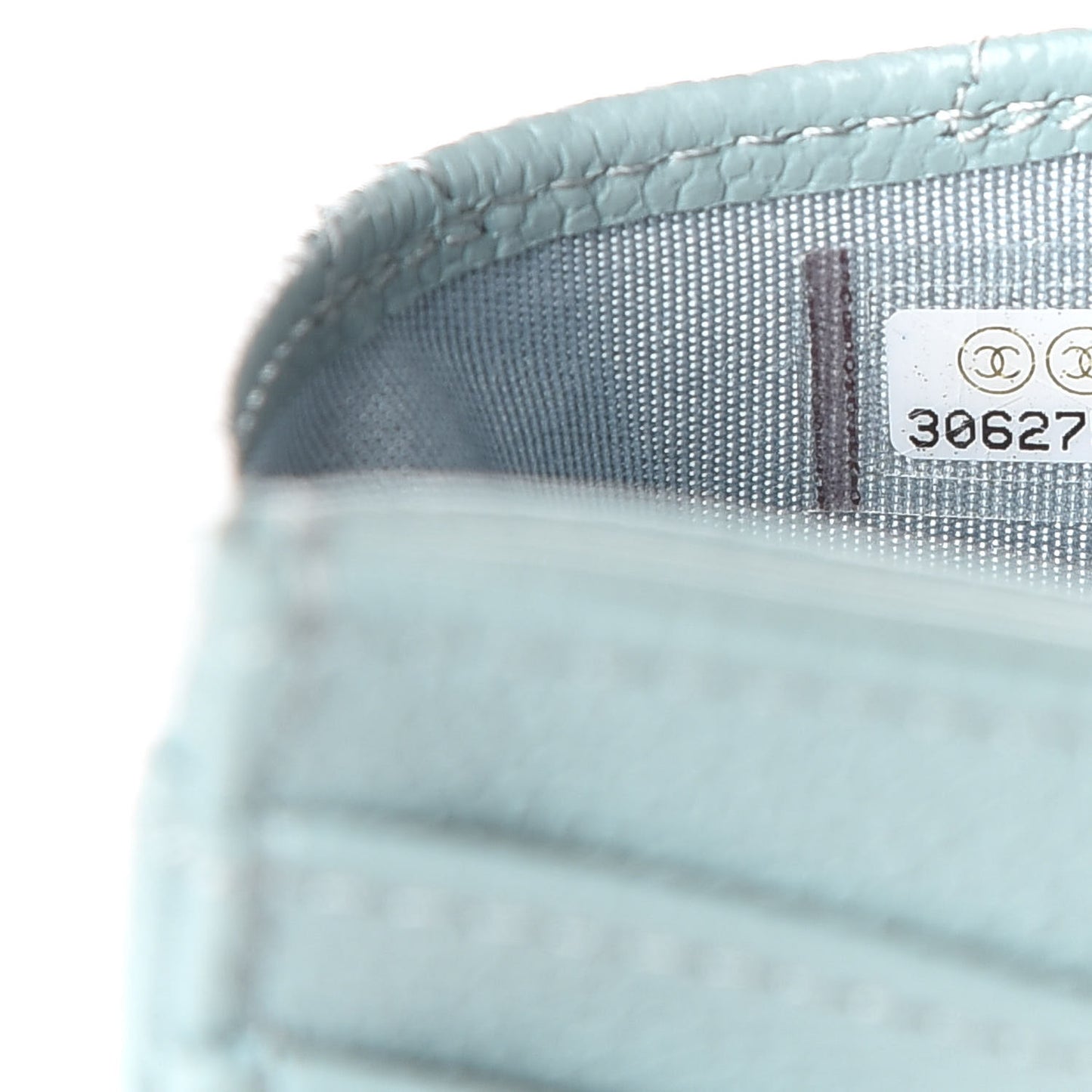 Caviar Quilted Card Holder Blue