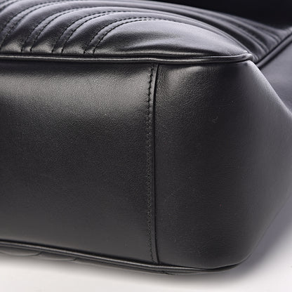 Gucci Calfskin Matelasse Large GG Marmont Shoulder Bag Black 11 of 12