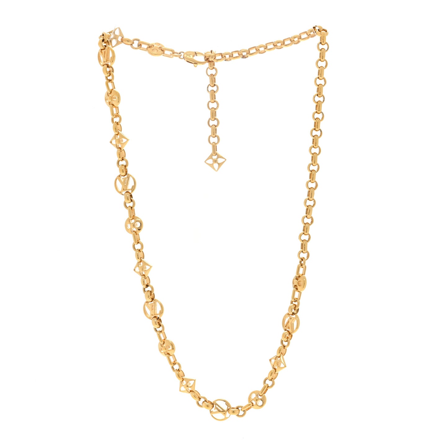 Metal Crazy in Lock Necklace Gold