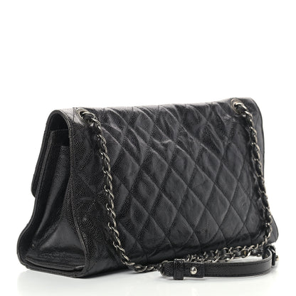 Chanel Crumpled Grained Calfskin Jumbo CC Crave Flap Black 3 of 10