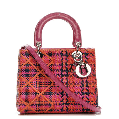 Christian Dior Crocodile Raffia Medium Lady Dior Multicolor 1 of 6