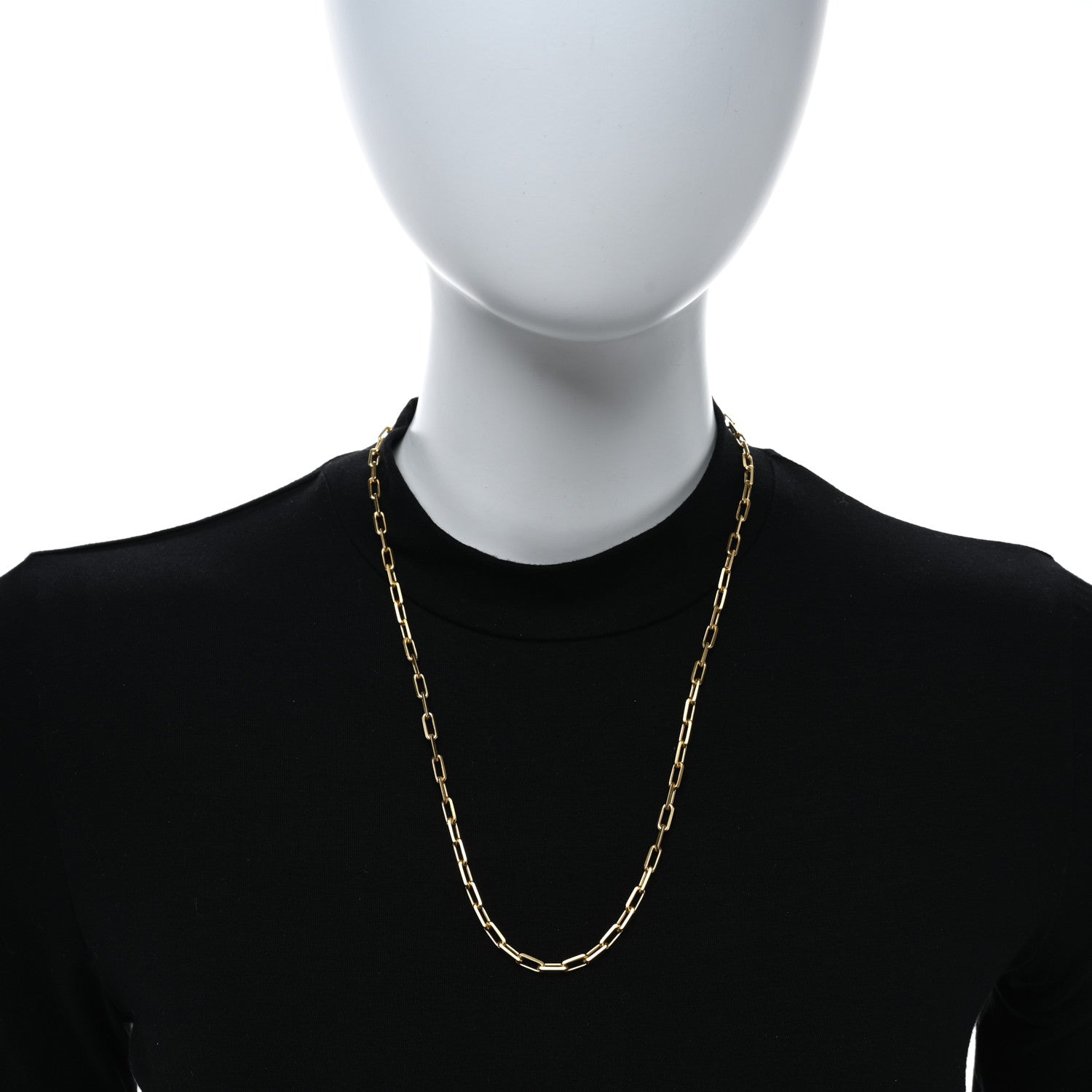 Cartier 18K Yellow Gold SM Santos De Cartier Link Necklace 22" 2 of 4