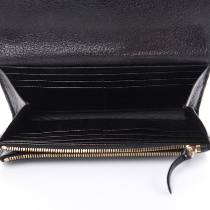 Balenciaga Chevre Gold Metallic Edge Hardware Money Wallet Black 5 of 13