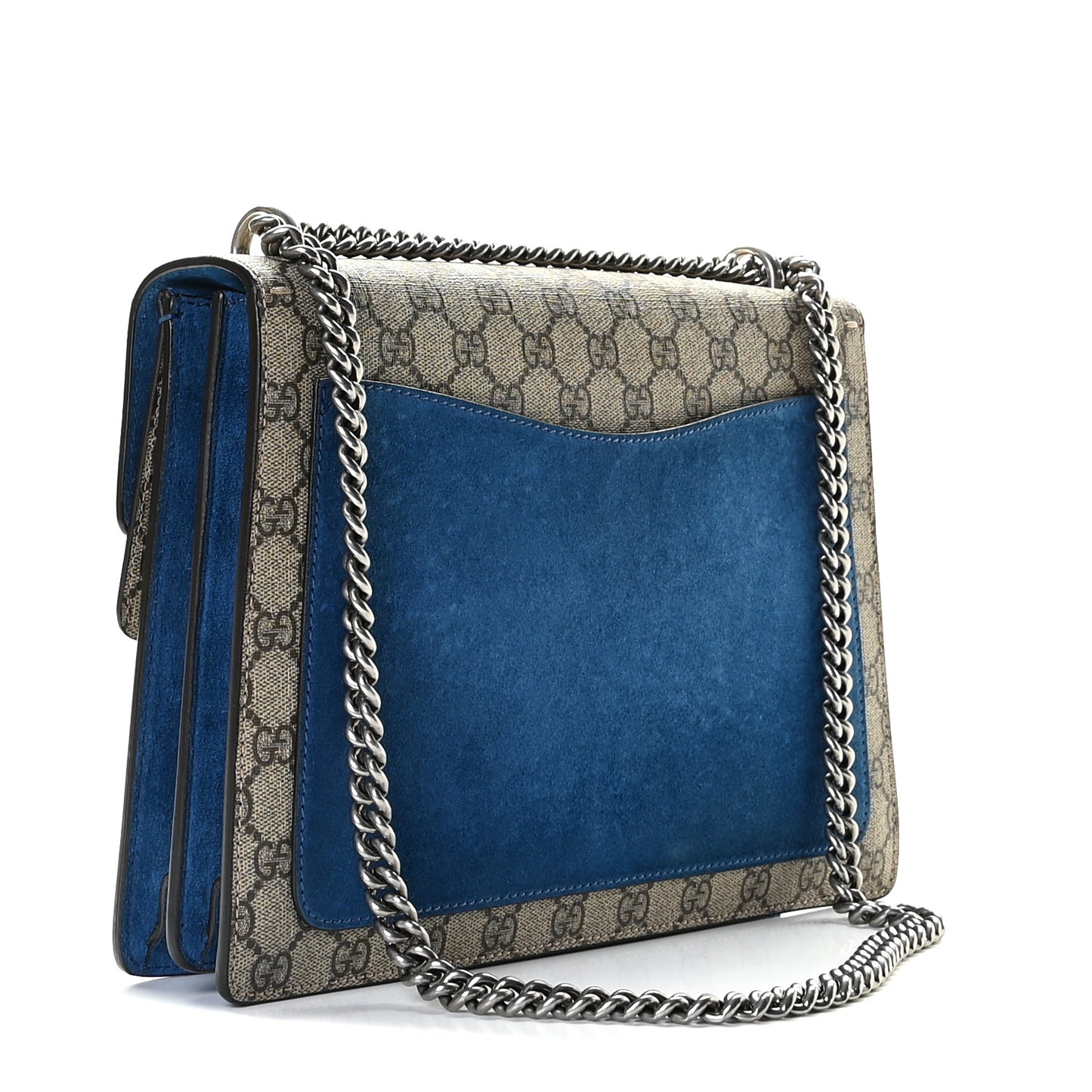 GG Supreme Monogram Medium Dionysus Shoulder Bag Blue