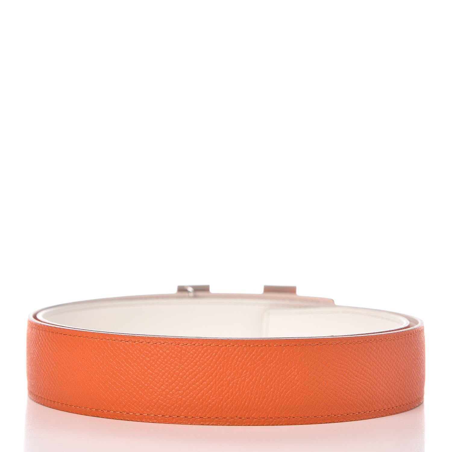 Hermes Swift Epsom 32mm H Belt 90 Craie Orange 3 of 7