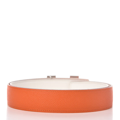 Hermes Swift Epsom 32mm H Belt 90 Craie Orange 3 of 7