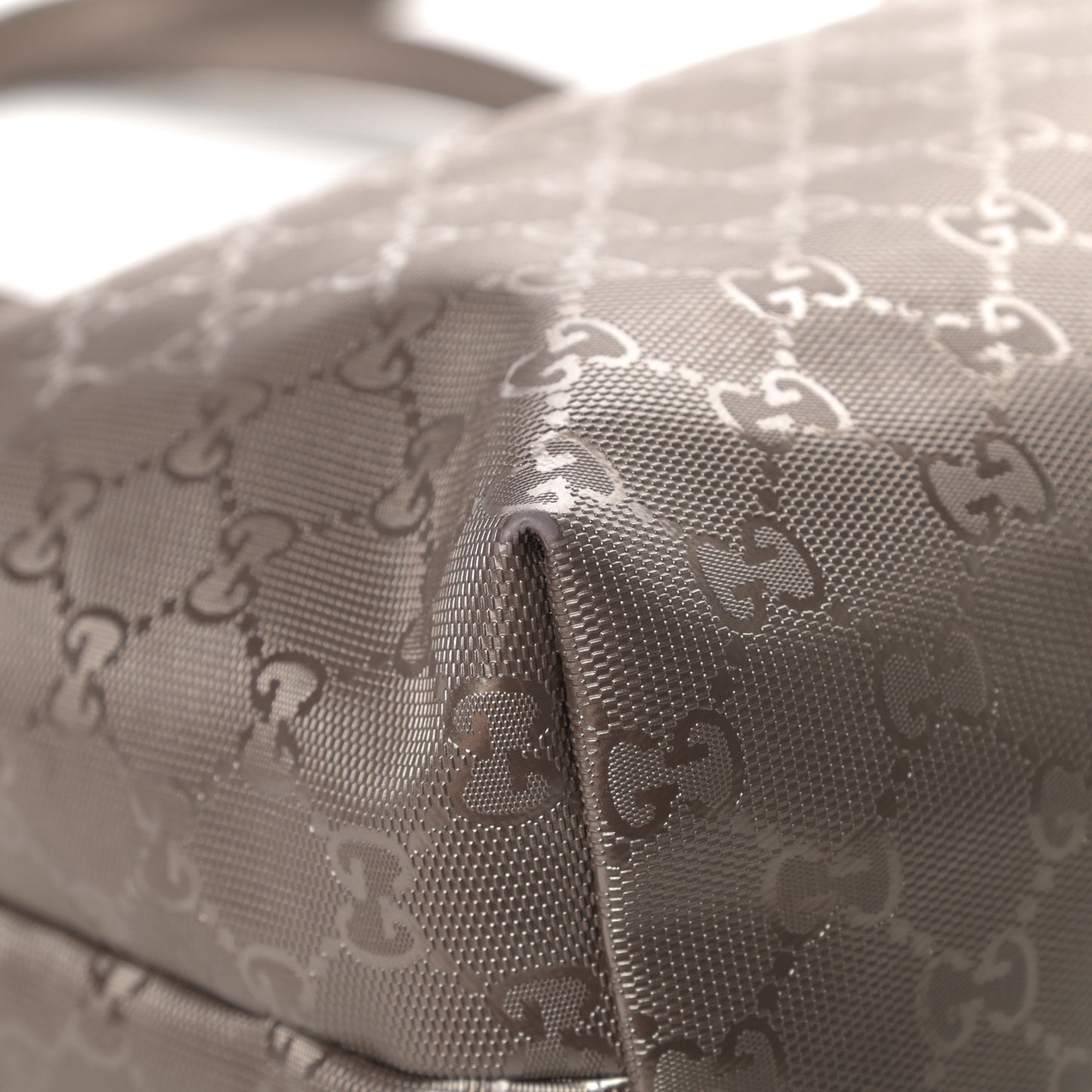 Imprime Monogram Medium Zippered Shopping Tote Pewter