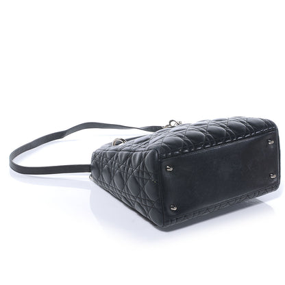 Christian Dior Lambskin Cannage Medium Lady Dior Black 4 of 7