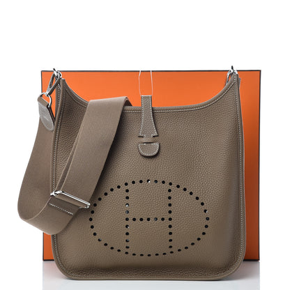 Hermes Taurillon Clemence Evelyne III PM Etoupe 10 of 10