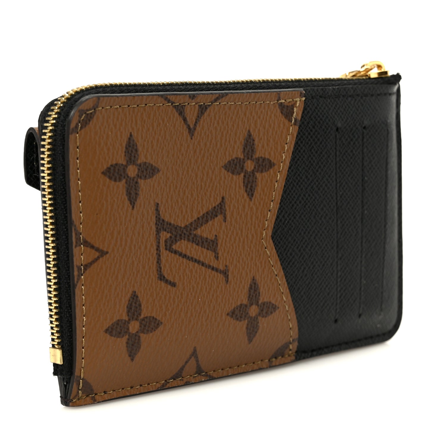 Reverse Monogram Recto Verso Card Holder Brown
