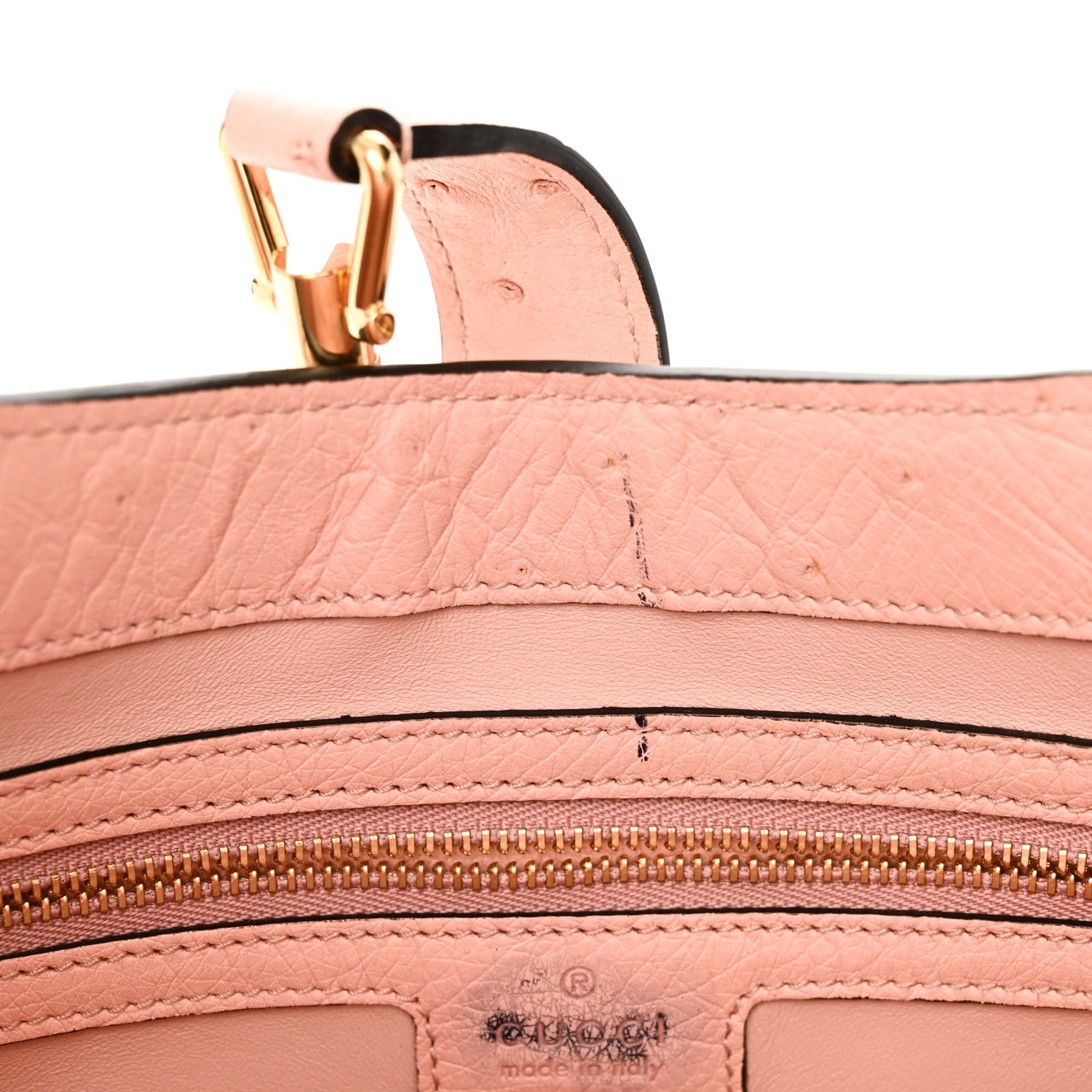 Gucci Snakeskin Ostrich Calfskin Small Jackie 1961 Hobo Pink Multicolor 7 of 11