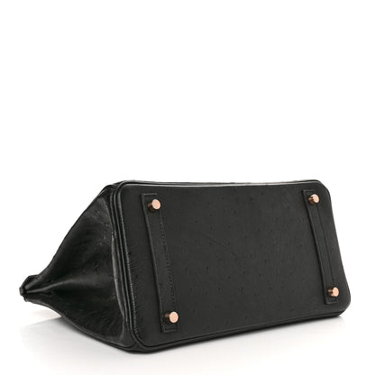 Hermes Ostrich Birkin 30 Black 4 of 16