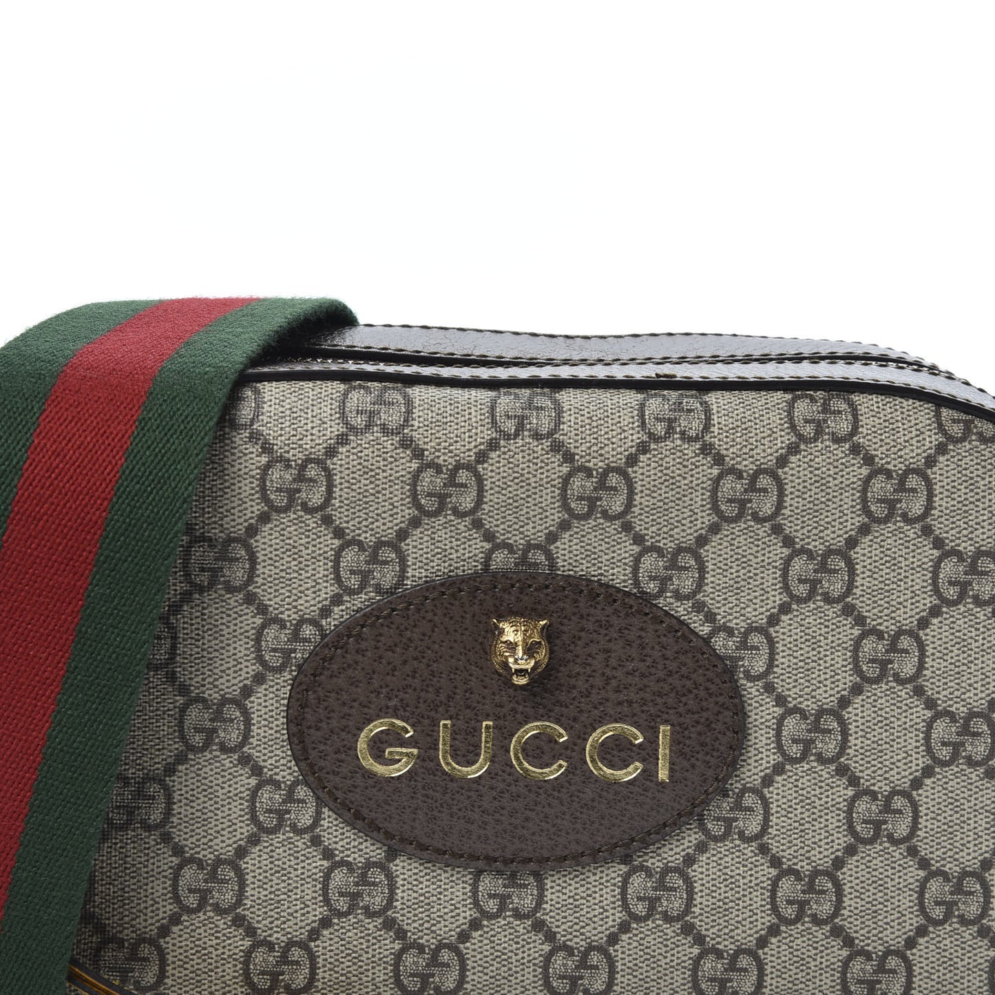 GG Supreme Monogram Web Neo Vintage Shoulder Bag Beige New Acero Crop