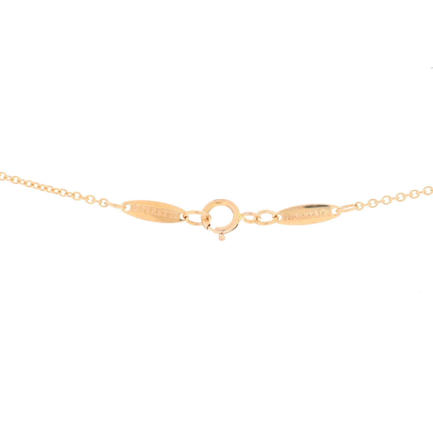 Tiffany 18K Rose Gold Diamond .17ct Elsa Peretti Diamonds by the Yard Pendant Necklace 3 of 4
