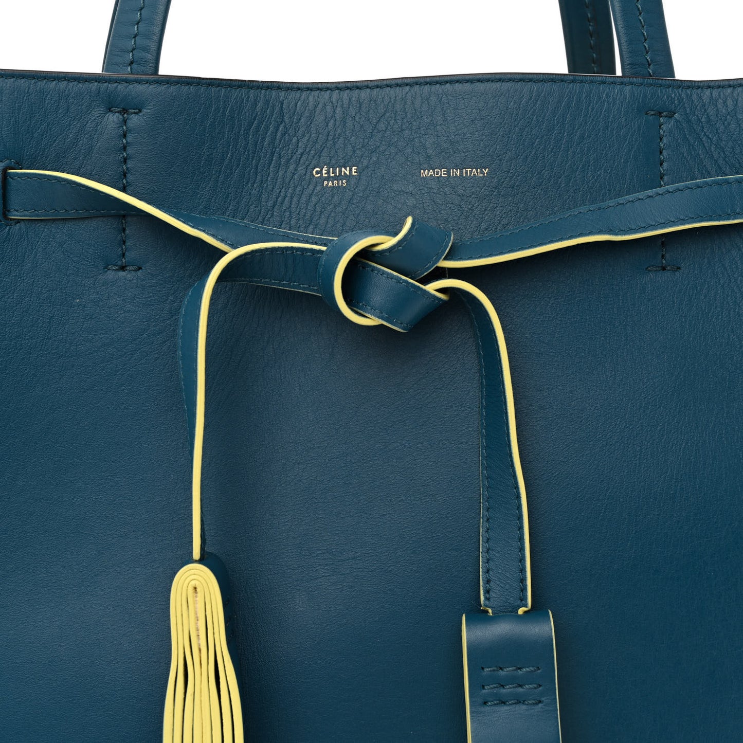 Smooth Calfskin Small Tassel Cabas Phantom Deep Blue