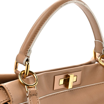 Fendi Vitello Seta Burro Large Peekaboo Iconic Satchel Cuoio Cobalto 15 of 19