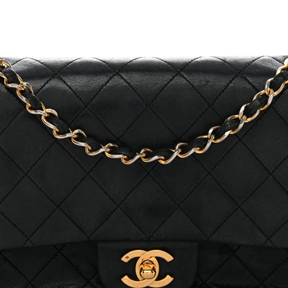 Chanel Lambskin Quilted Medium Double Flap Black 9 of 15