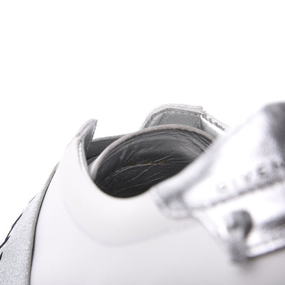 Givenchy Calfskin Band Logo Womens Urban Street Sneakers 40 Argent 9 of 10