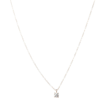 Tiffany 18K Rose Gold Diamond .12ct Solitaire Pendant Necklace 3 of 7