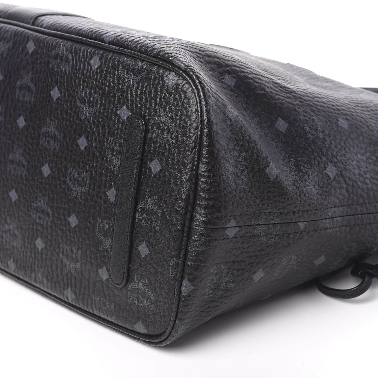 MCM Visetos Large Liz Reversible Shopper Tote Black 9 of 13