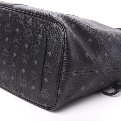 MCM Visetos Large Liz Reversible Shopper Tote Black 9 of 13