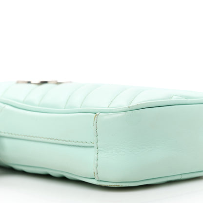 Gucci Calfskin Matelasse Mini GG Marmont Crossbody Bag Water Green 9 of 11
