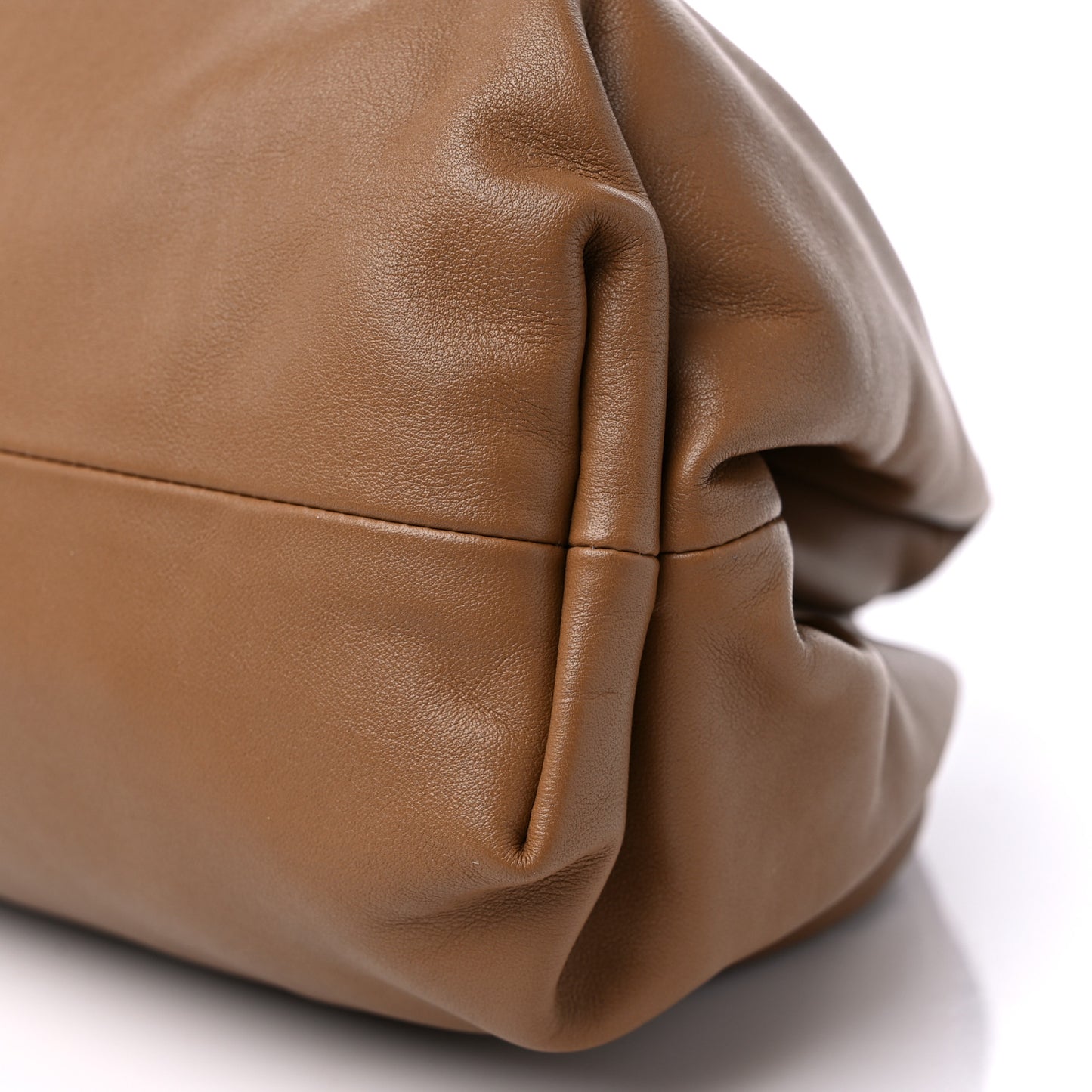 Smooth Butter Calf The Pouch Oversized Clutch Teak