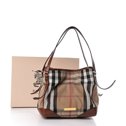 Burberry House Check Small Canterbury Tote Dark Tan 16 of 16