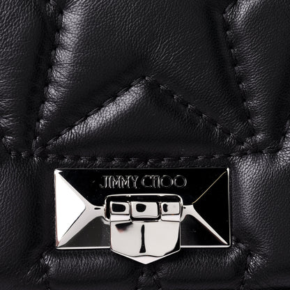 Jimmy Choo Lambskin Small Helia Shoulder Bag Black 10 of 10