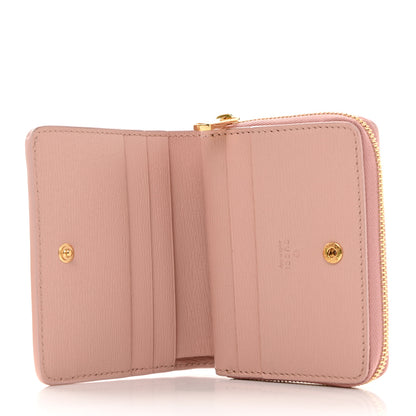 Gucci Textured Calfskin Script Logo Mini Wallet Perfect Pink 5 of 9