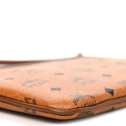 MCM Visetos Medium Stark Wristlet Pouch Cognac 9 of 11